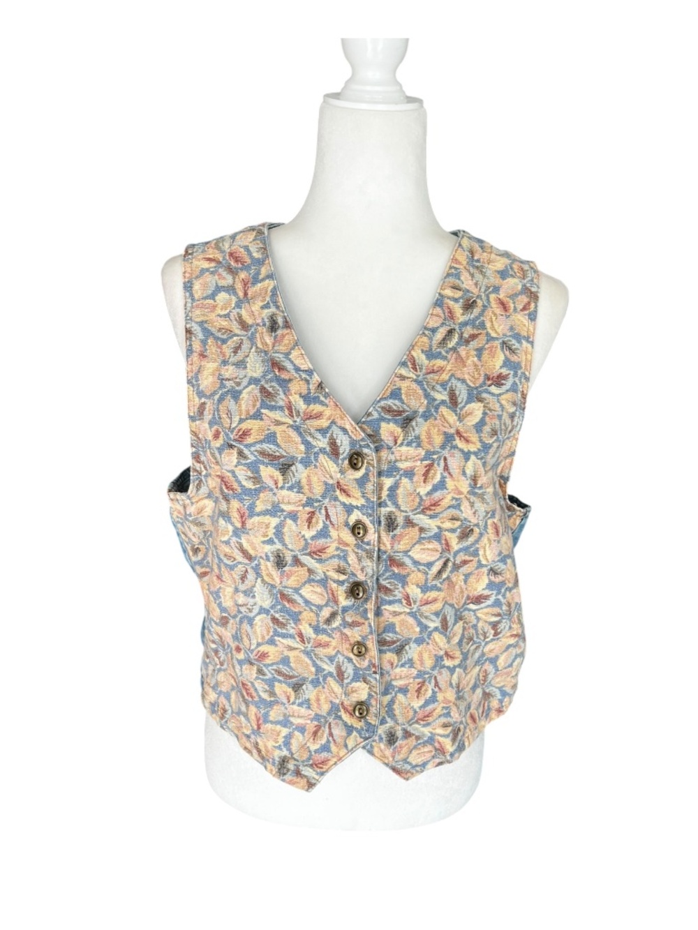 Vintage 90's Tapestry & Denim Vest Cherokee